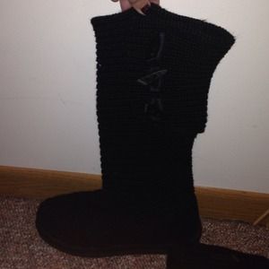 **BUNDLE*** Knit black boots