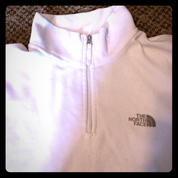 White North Face pull over sweatshirt (jacket)