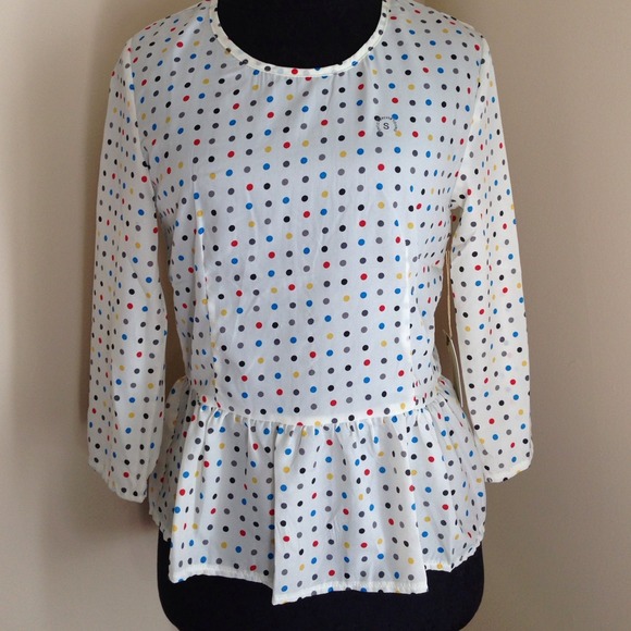 New w tag JNCO small zip back blouse Forever Young - Picture 2 of 4