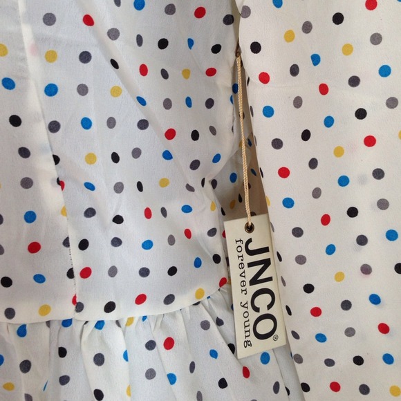 New w tag JNCO small zip back blouse Forever Young - Picture 3 of 4