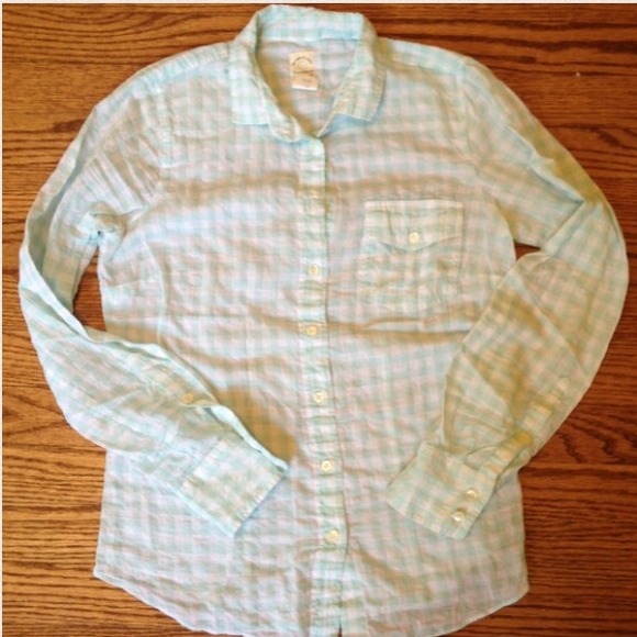 SOLD IN BUNDLE J Crew seersuckered mint top - Picture 3 of 3