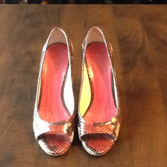 Kate Spade brown snake skin shoes - Picture 3 of 4