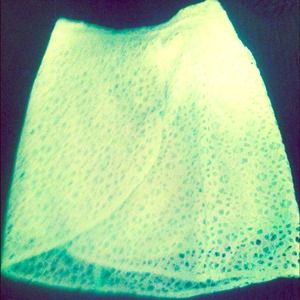 Lacey mint-green skirt