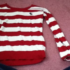 Red and white stripped sweater