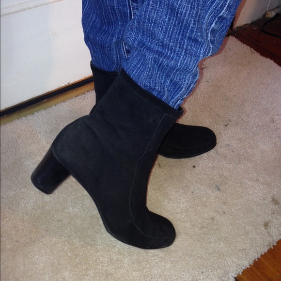 Ann Taylor Loft black suede booties - Picture 2 of 2
