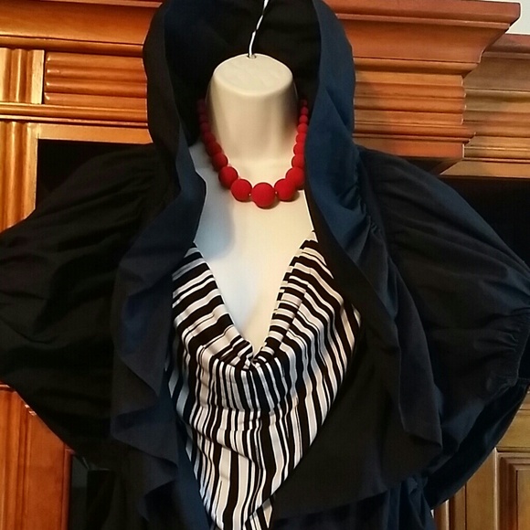 SOLD. Ruffle waist jacket - Picture 2 of 3