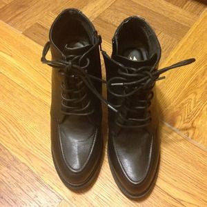 Shoes - New Black Lace Up Chunky Heel Booties Shoes - New Black Lace Up Chunky Heel Booties