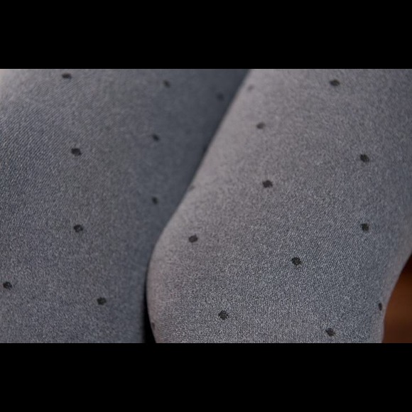 Grey with black dots tights - Picture 3 of 3