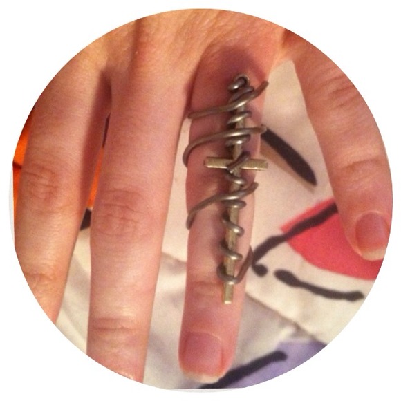 Hand made cross ring