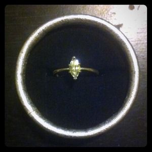 14k gold CZ diamond ring.