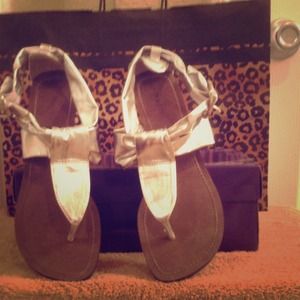 Silver Foil Sandal