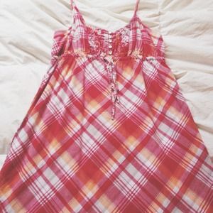 BRAND NEW Plaid Red Sundress