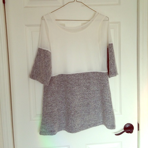 Grey Tweed Mesh Mini Dress