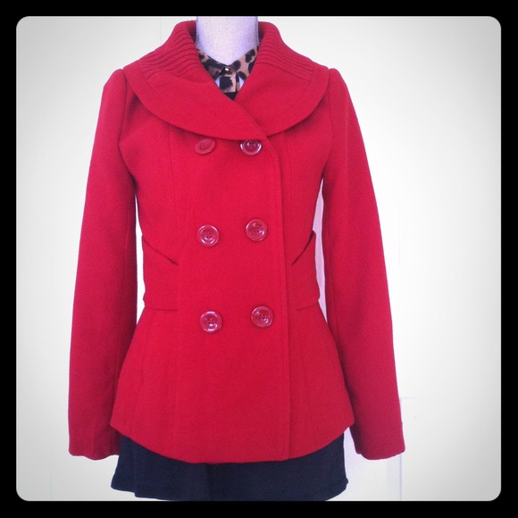 Red winter coat!