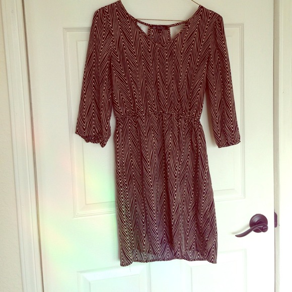 Black and Cream Printed Dress