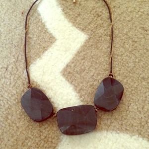 Kenneth Cole black stone necklace