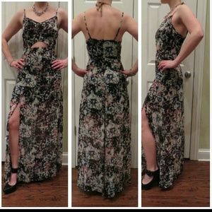 Floral Chiffon maxi dress