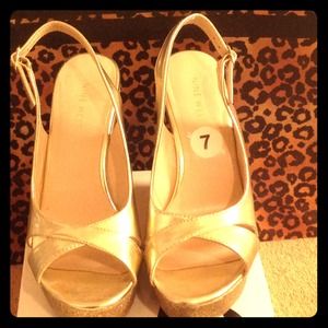 Gold Wedge Shoes