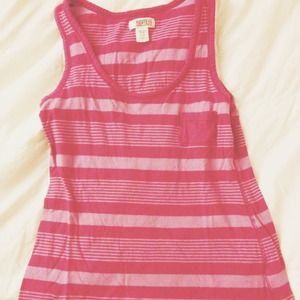 New Stripped Pink Tank Top