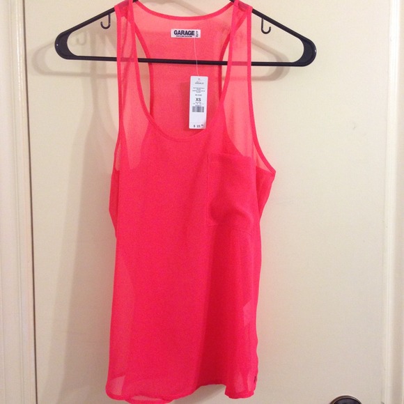 Neon pink tank top