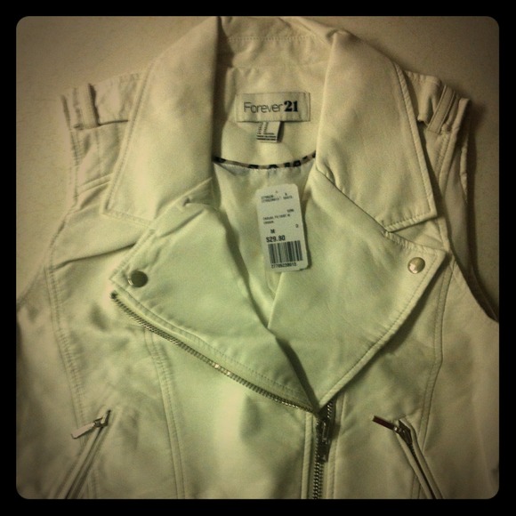 Faux Leather Moto Vest