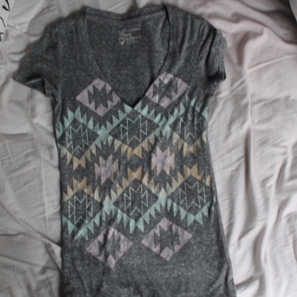 Aztec Print V-Neck