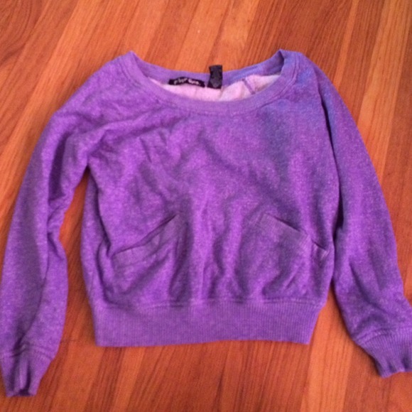 Purple sweater.
