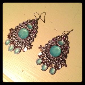 Turquoise Silver Earrings
