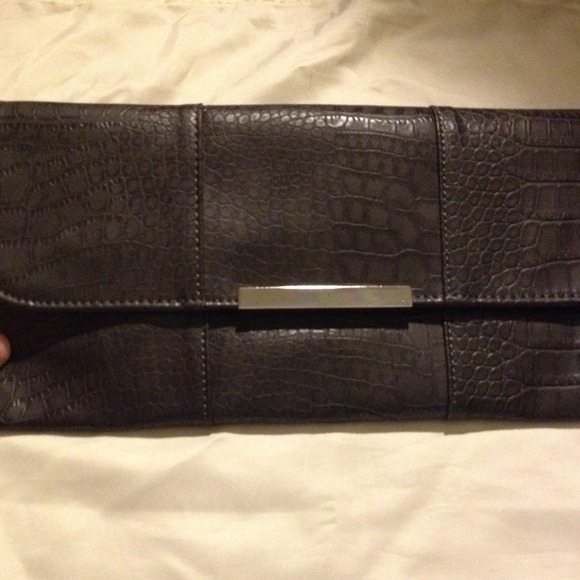 Brand new dark gray clutch