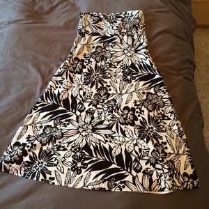 Strapless floral dress