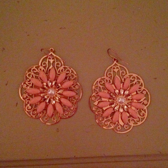 Gold Salmon Earrings
