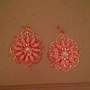 Gold Salmon Earrings