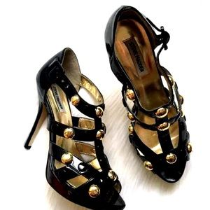 Steve Madden Shoes - Steve Madden Gold Studded Caged Heels! Steve Madden Shoes - Steve Madden Gold Studded Caged Heels!