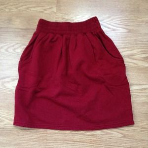 American Apparel fleece tulip skirt - cranberry