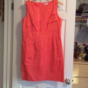 Calvin Klein peach dress