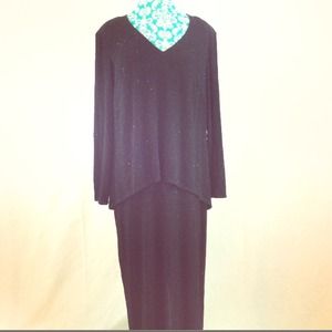 Formal floor length black dress