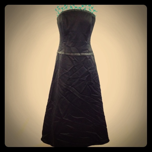 Ballerina length satin dress