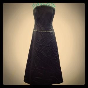 Ballerina length satin dress