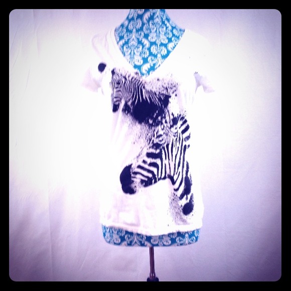 America Eagle zebra T-shirt