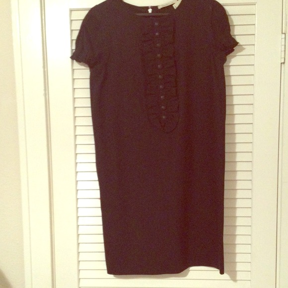 Black Laundry sheath dress with exposed zipper