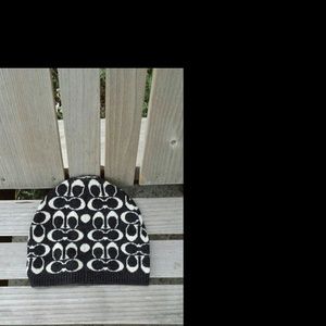 Authentic 100% merino wool Coach beanie