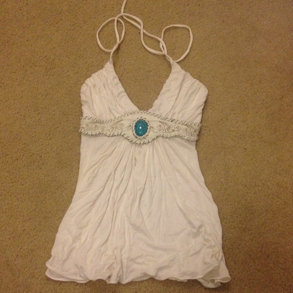 •HOLD• Sky white tank top