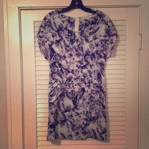 Blue and white peplum-ish dress