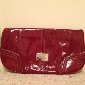 Nine West Red Patent Clutch