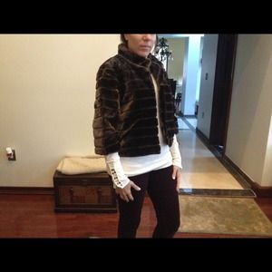 Brown Faux Fur Jacket