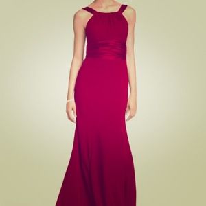 Red formal gown