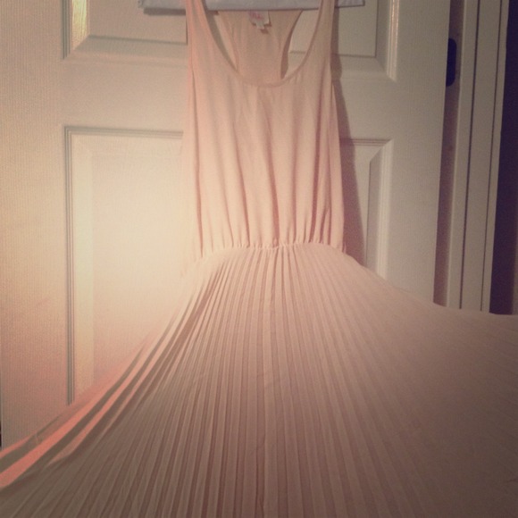 Parker light pink silk maxi