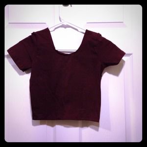 American apparel maroon crop top