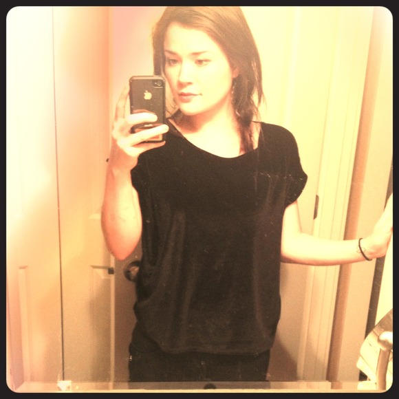 Black velvet top
