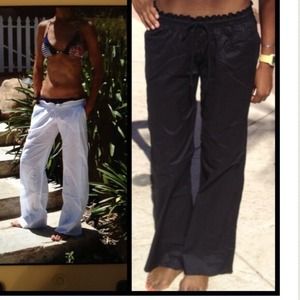 Black slouchy fit beach pants